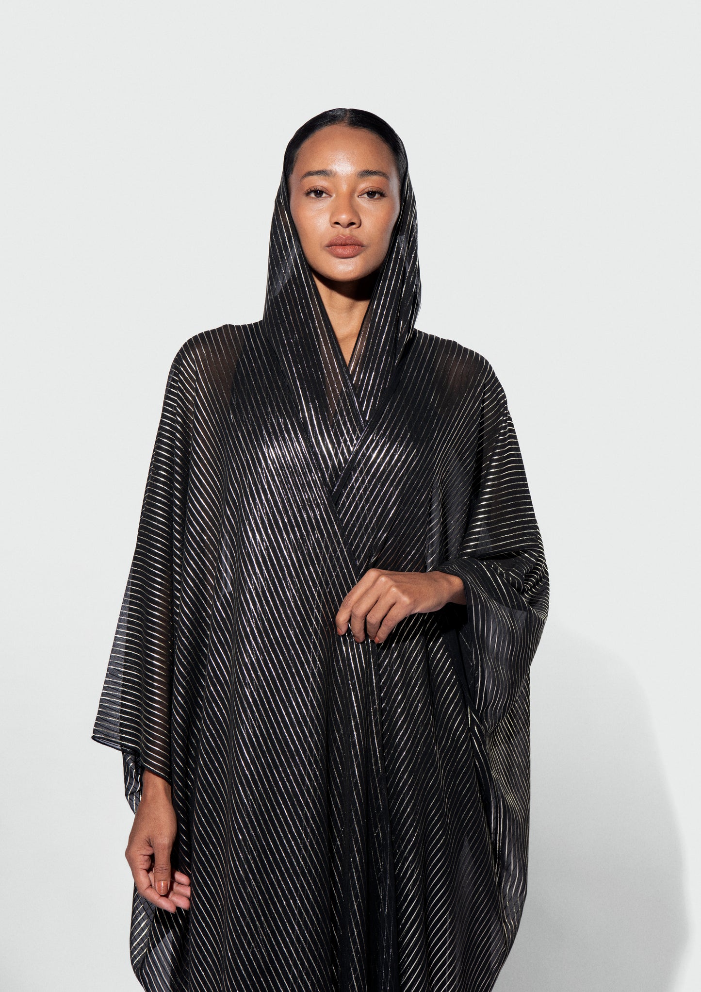 THE METALLIC PINSTRIPE ABAYA