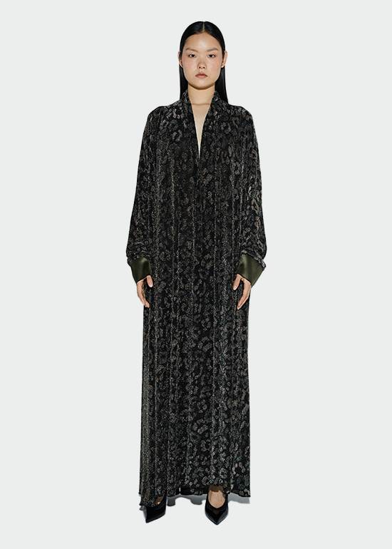 GLITTERED LEOPARD ABAYA